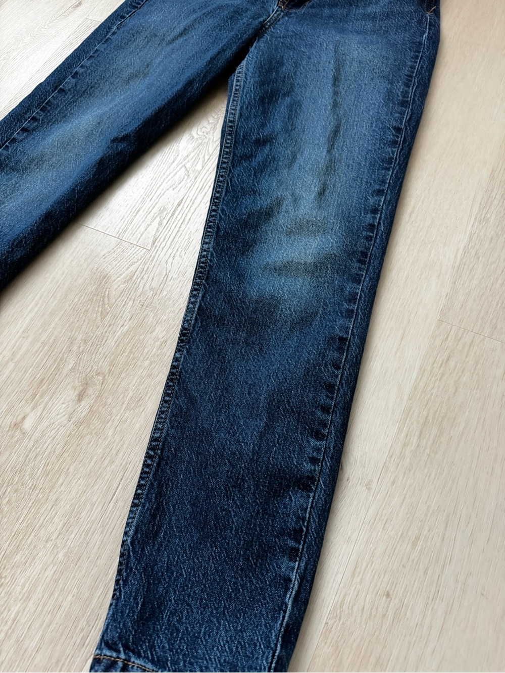 Zara Skinny Dark Blue women Jeans with Brown Patch - Picture 4 of 8